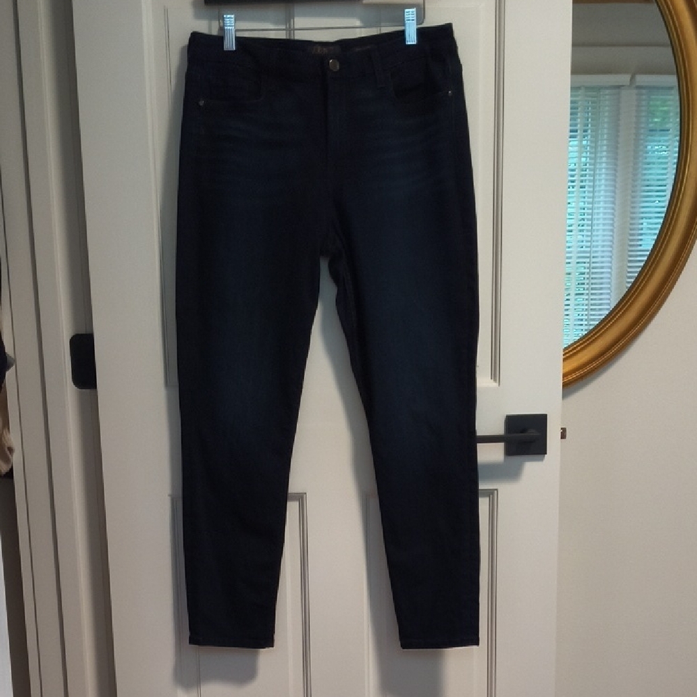 Jen7 Women's Classic Dark Blue Skinny Jeans, Size 10